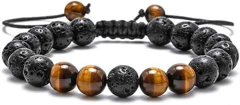 Tiger Eye & Lava Stone Bracelet